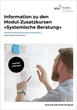 Information zu den Modul-Zusatzkursen »Systemische Beratung« - Flyer